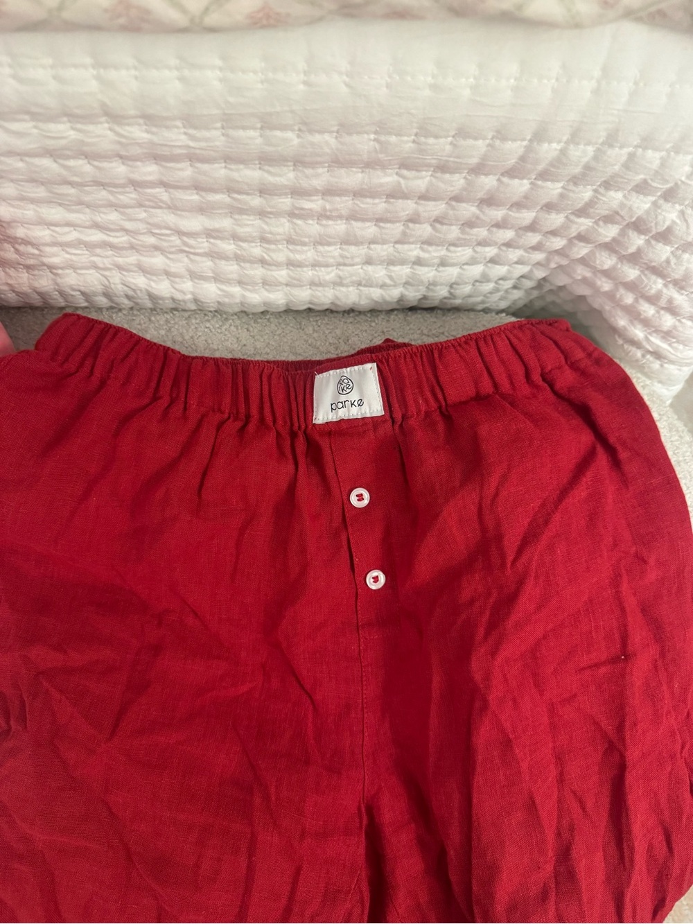 Parke linen boxer pants
